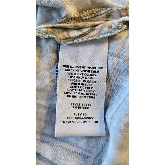 NWT Ruby Rd. Womens 2X Top Asymmetrical 3/4 Sleeves Stretch Keyhole Neck READ - Picture 12 of 13